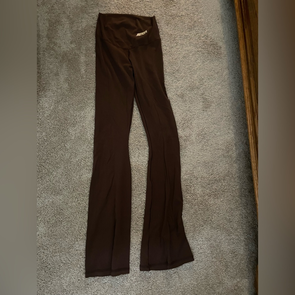 Aerie Brown Wide Leg Pants with Relaxed Fit